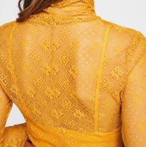 NWOT Free People Sweet Memories lace turtleneck